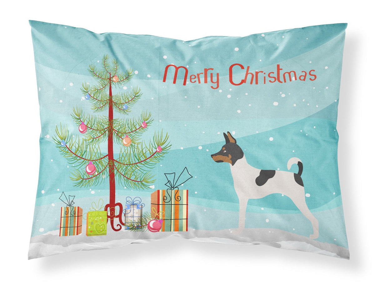 American Toy Fox Terrier Christmas Fabric Standard Pillowcase BB8468PILLOWCASE by Caroline&#39;s Treasures