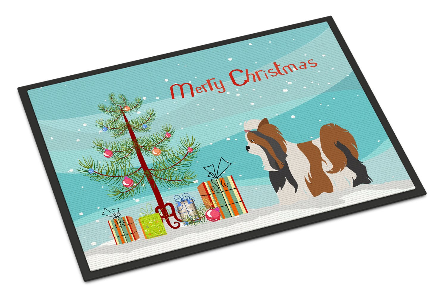 Biewer Terrier Christmas Indoor or Outdoor Mat 24x36 BB8470JMAT by Caroline's Treasures