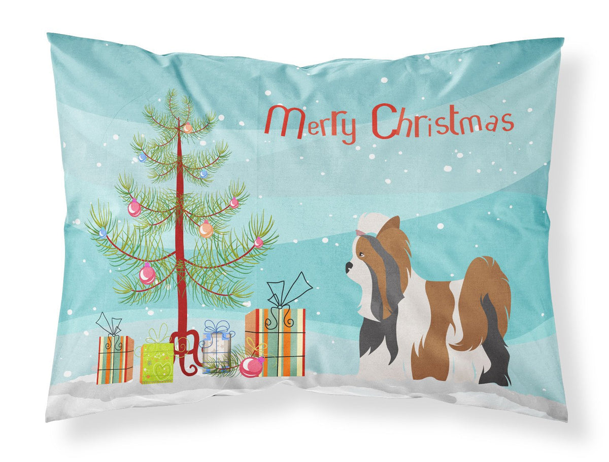 Biewer Terrier Christmas Fabric Standard Pillowcase BB8470PILLOWCASE by Caroline&#39;s Treasures