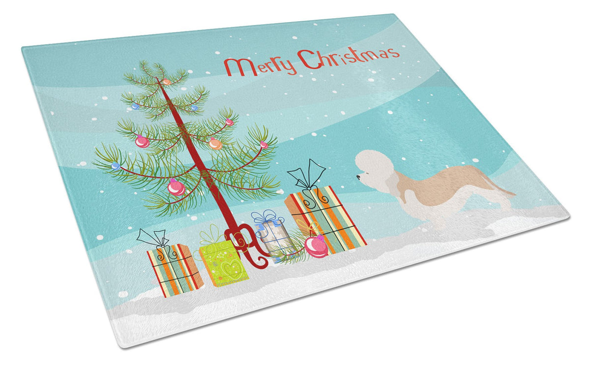 Dandie Dinmont Terrier Christmas Glass Cutting Board Large BB8474LCB by Caroline&#39;s Treasures