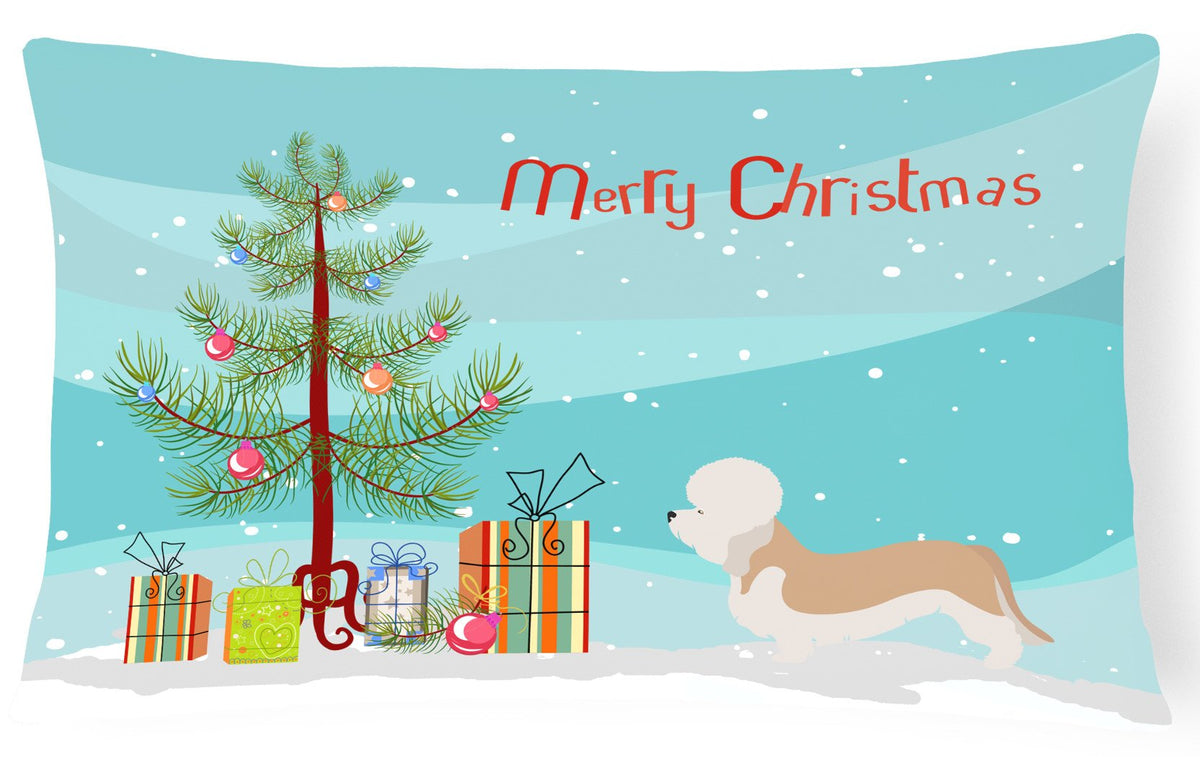 Dandie Dinmont Terrier Christmas Canvas Fabric Decorative Pillow BB8474PW1216 by Caroline&#39;s Treasures
