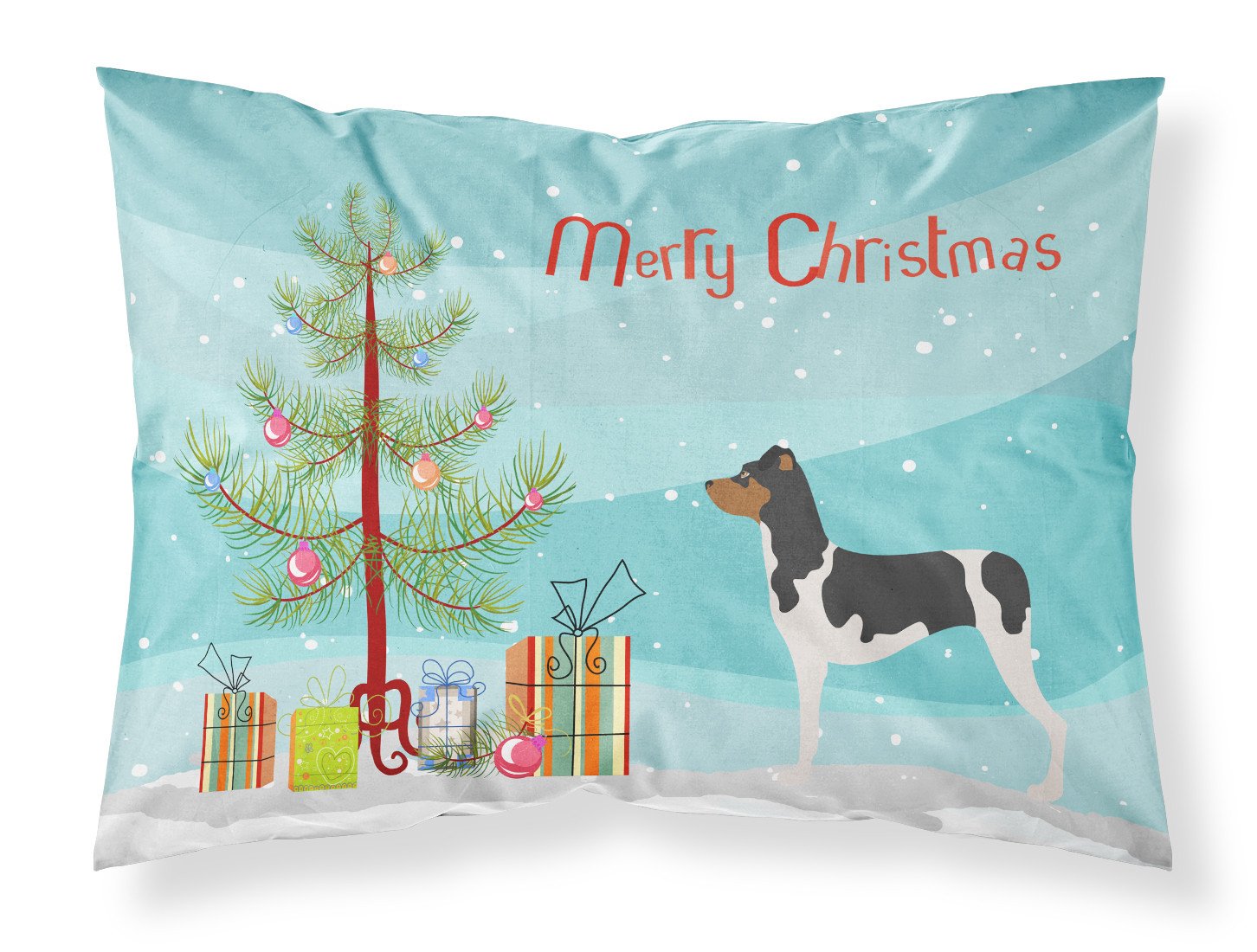 Brazilian Terrier Christmas Fabric Standard Pillowcase BB8477PILLOWCASE by Caroline's Treasures