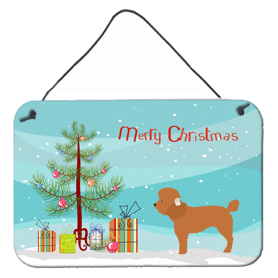 Toy Poodle Christmas Wall or Door Hanging Prints BB8478DS812 by Caroline&#39;s Treasures