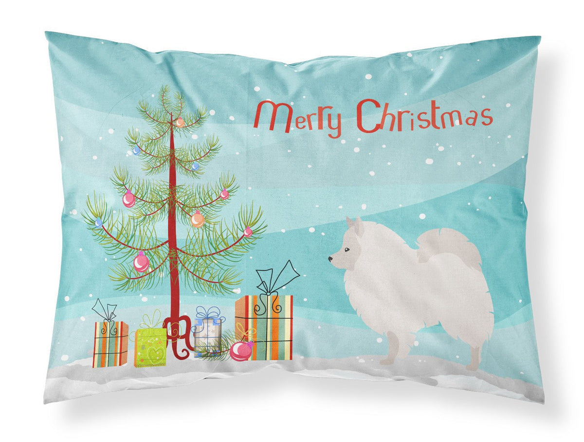 German Spitz Christmas Fabric Standard Pillowcase BB8479PILLOWCASE by Caroline&#39;s Treasures