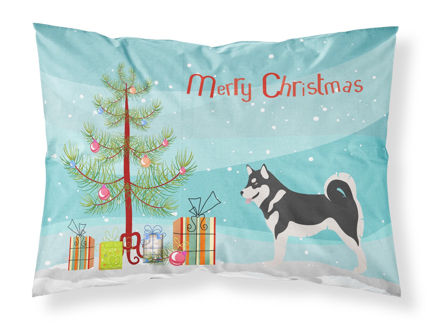 Alaskan Malamute Christmas Fabric Standard Pillowcase BB8486PILLOWCASE by Caroline's Treasures