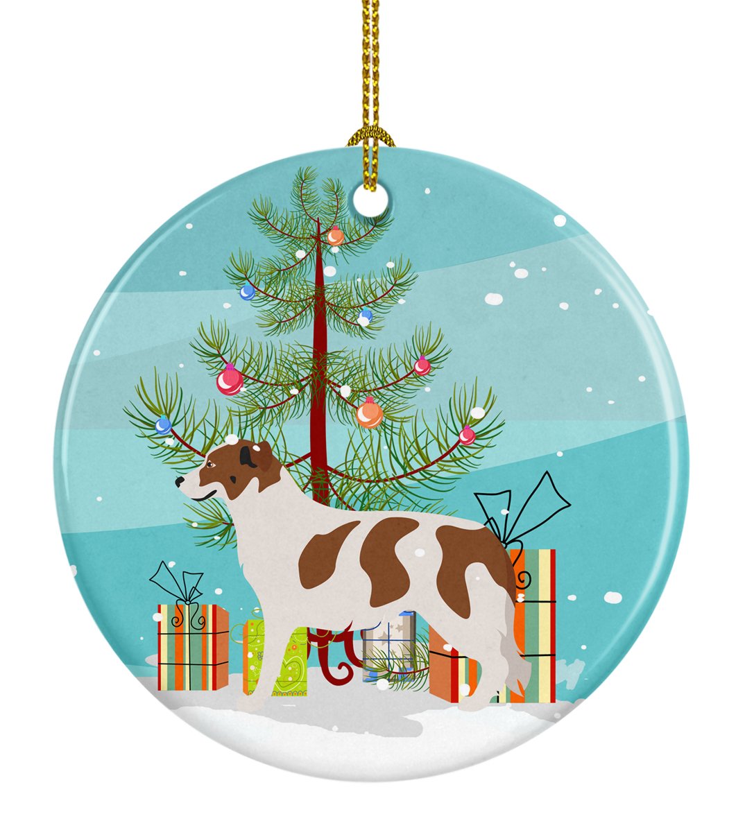 Aidi Atlas Mountain Dog Christmas Ceramic Ornament BB8496CO1 by Caroline&#39;s Treasures