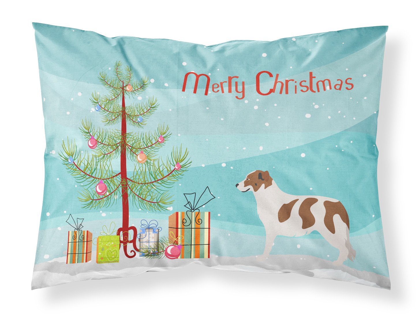 Aidi Atlas Mountain Dog Christmas Fabric Standard Pillowcase BB8496PILLOWCASE by Caroline's Treasures