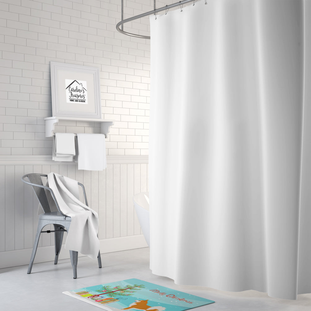 Caroline's Treasures Icelandic Sheepdog Christmas Machine Washable Memory Foam Mat BB8502RUG