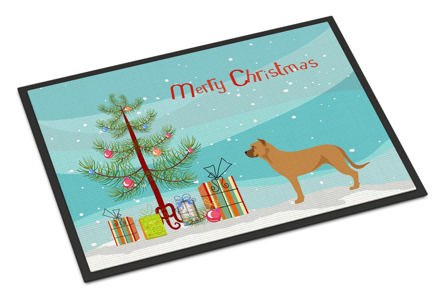 Alano Espanol Spanish Bulldog Christmas Indoor or Outdoor Mat 24x36 BB8506JMAT by Caroline's Treasures