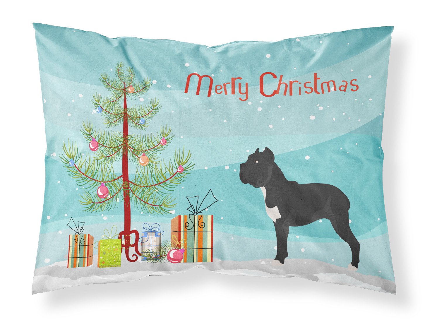 Cane Corso Christmas Fabric Standard Pillowcase BB8507PILLOWCASE by Caroline's Treasures
