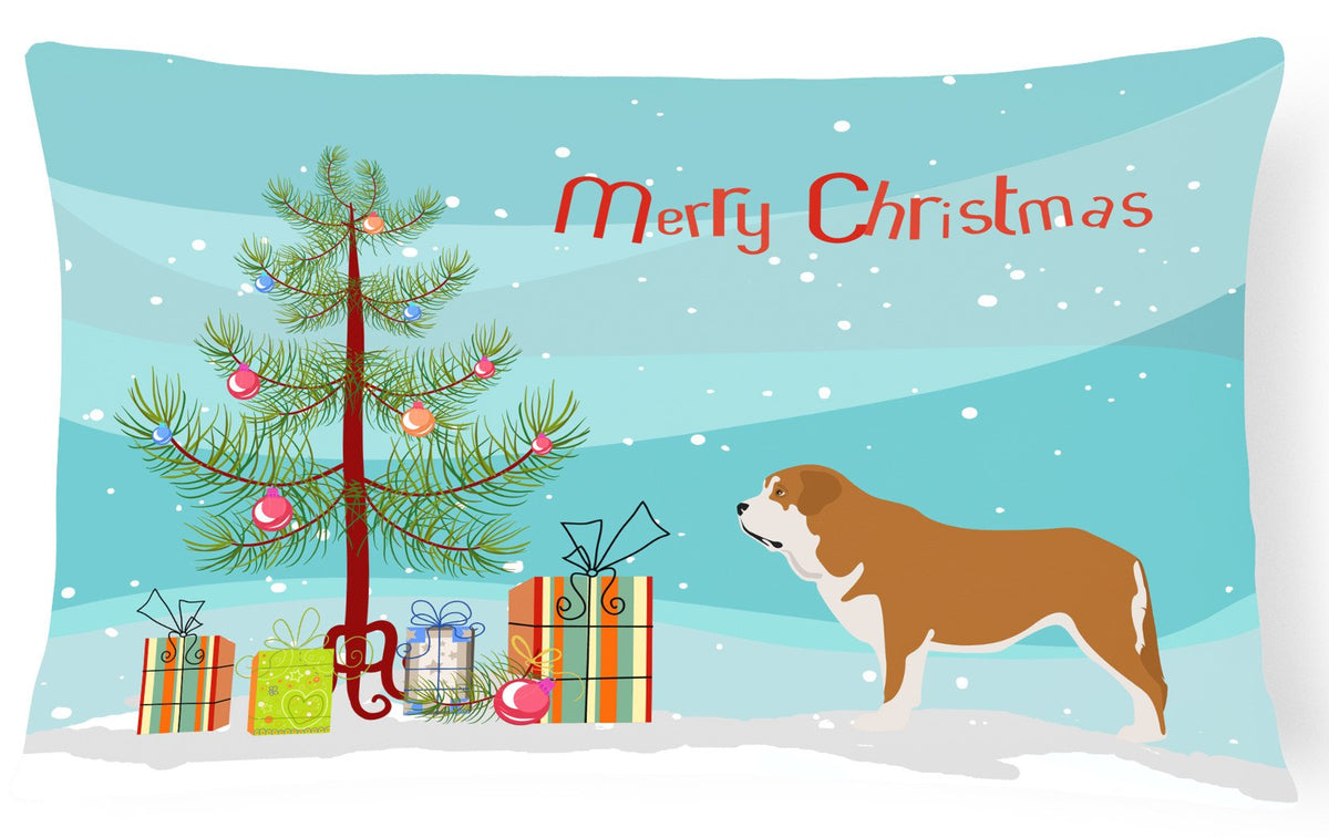 Mastin Epanol Spanish Mastiff Christmas Canvas Fabric Decorative Pillow BB8511PW1216 by Caroline&#39;s Treasures