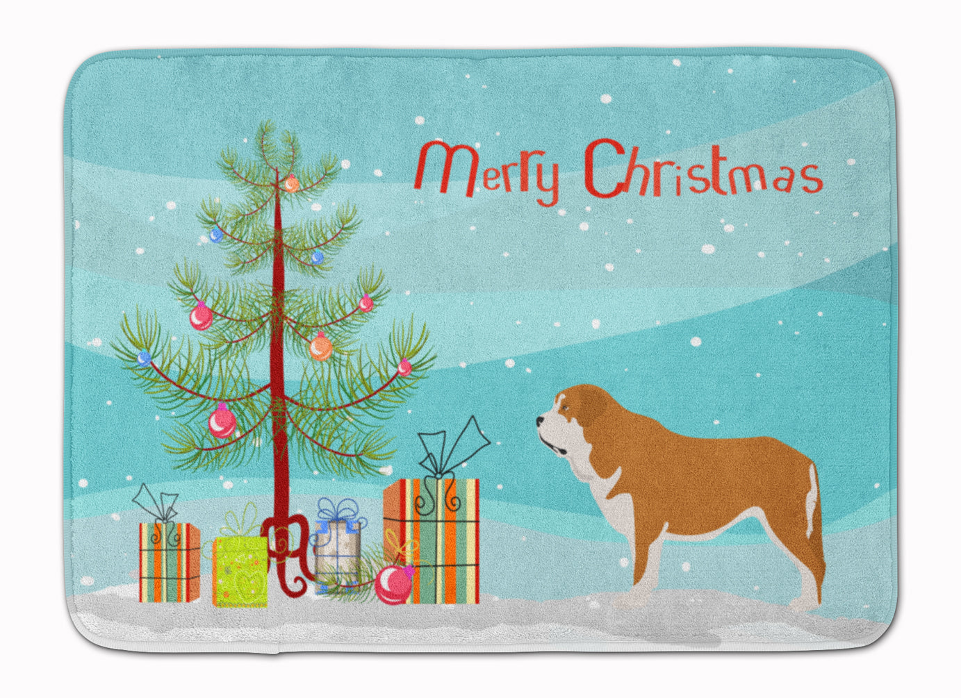 Mastin Epanol Spanish Mastiff Christmas Machine Washable Memory Foam Mat BB8511RUG - the-store.com