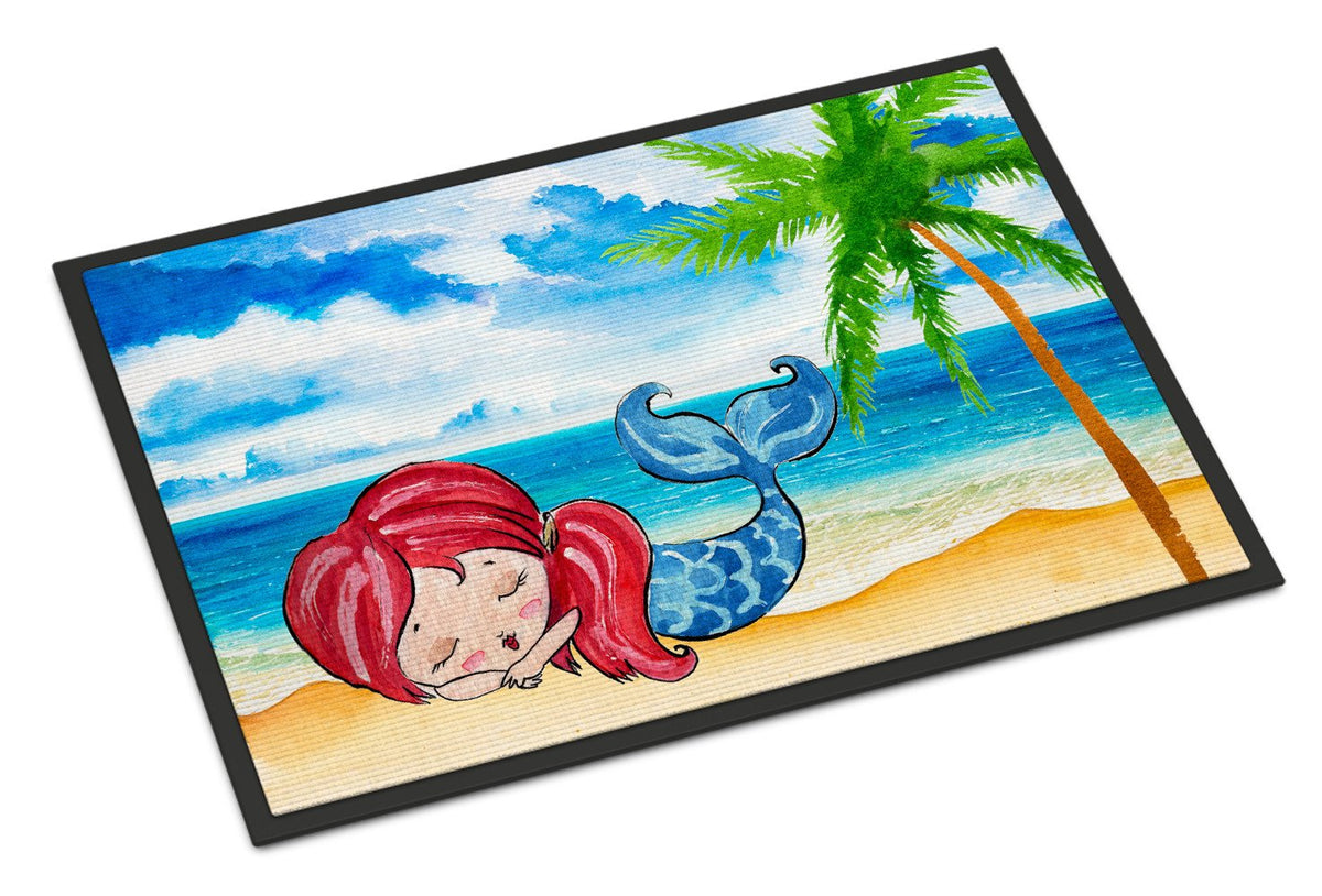 Mermaid on the Beach Indoor or Outdoor Mat 24x36 BB8513JMAT by Caroline&#39;s Treasures