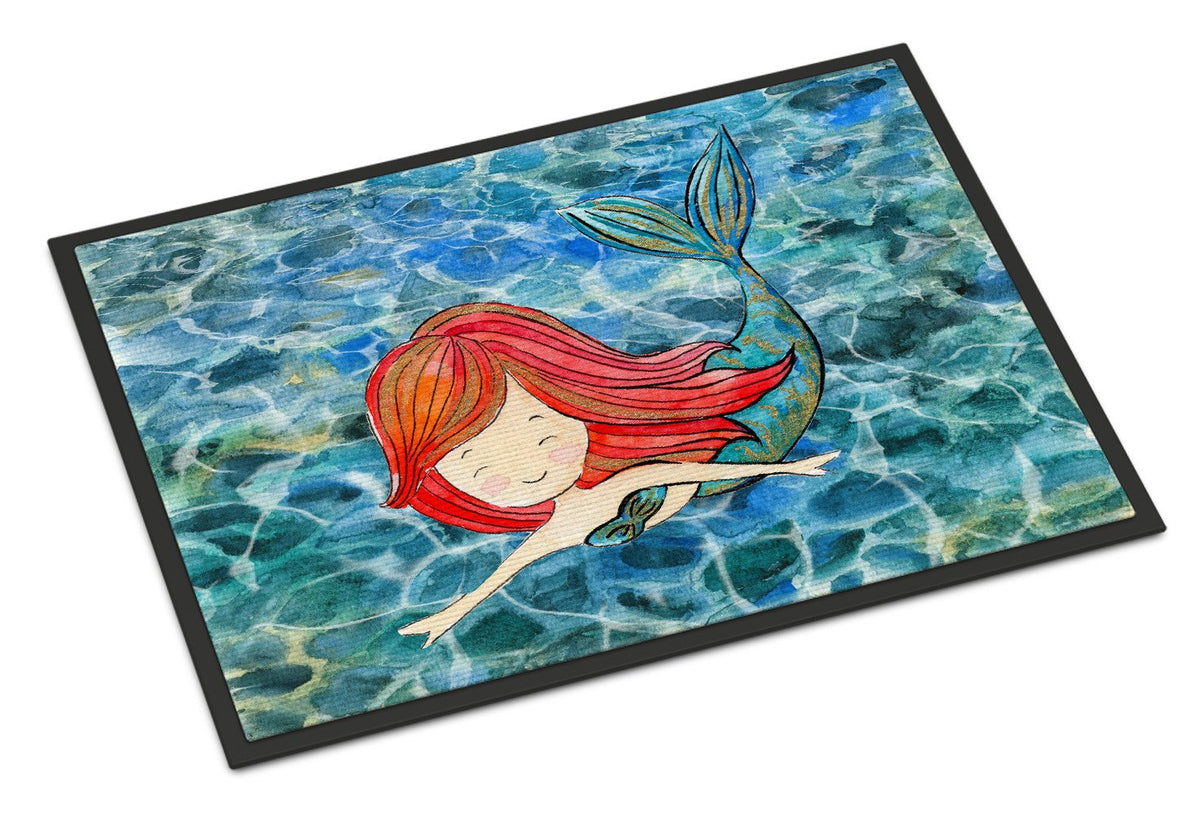 Mermaid Swimming Indoor or Outdoor Mat 24x36 BB8518JMAT by Caroline&#39;s Treasures