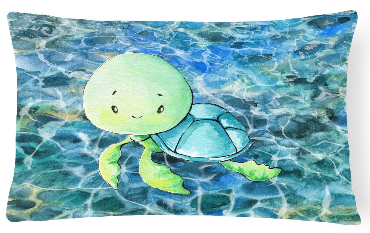Sea Turtle Canvas Fabric Decorative Pillow BB8525PW1216 by Caroline&#39;s Treasures