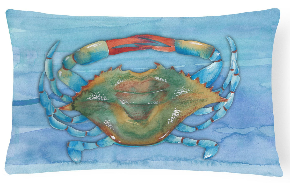 Blue Crab Canvas Fabric Decorative Pillow BB8527PW1216 by Caroline&#39;s Treasures