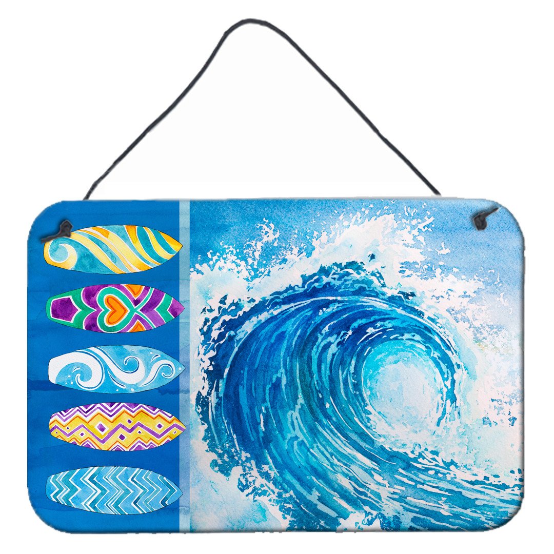 Surf Boards and Wave Wall or Door Hanging Prints BB8528DS812 by Caroline&#39;s Treasures