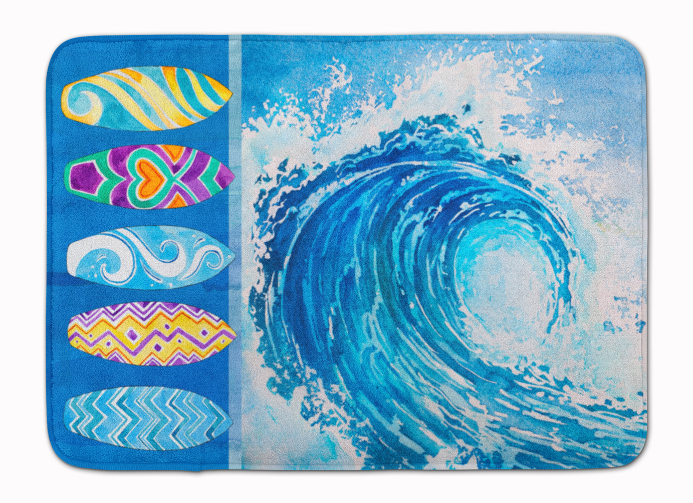 Surf Boards and Wave Machine Washable Memory Foam Mat BB8528RUG - the-store.com