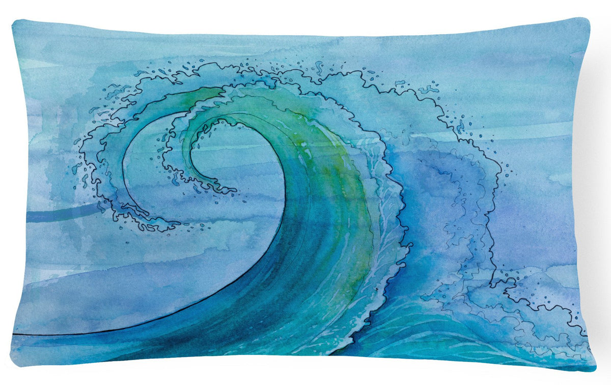 Abstract Wave Canvas Fabric Decorative Pillow BB8531PW1216 by Caroline&#39;s Treasures