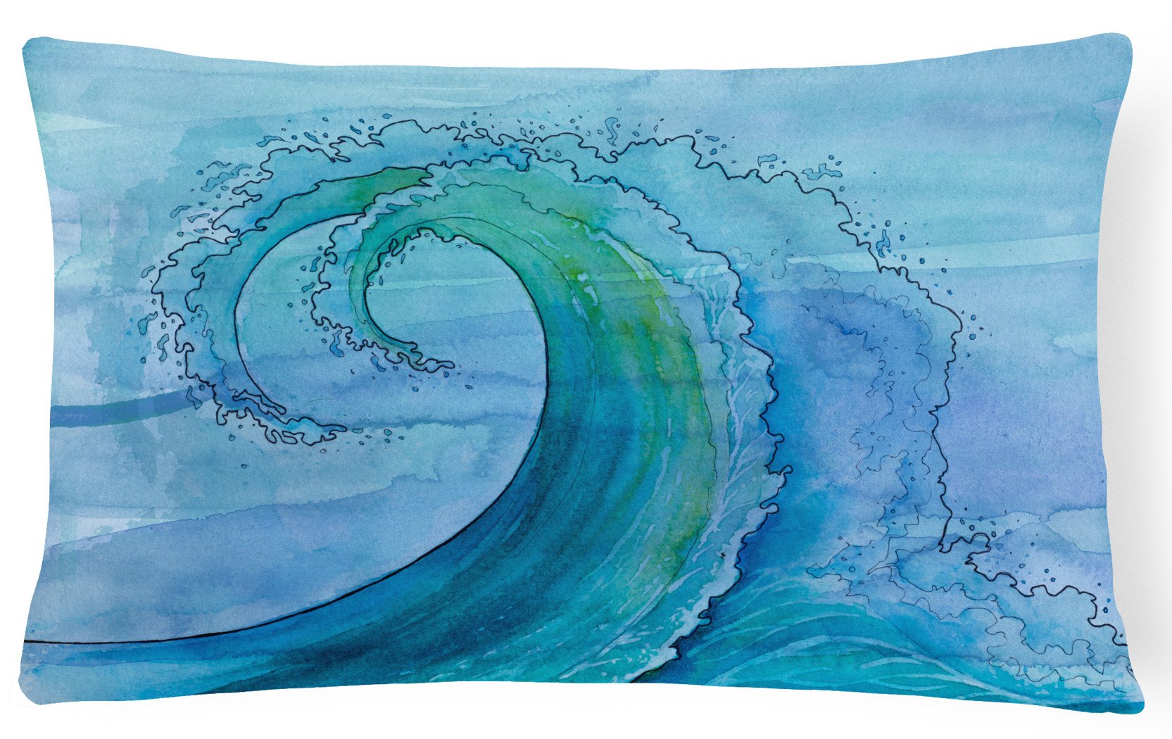 Abstract Wave Canvas Fabric Decorative Pillow BB8531PW1216 by Caroline's Treasures