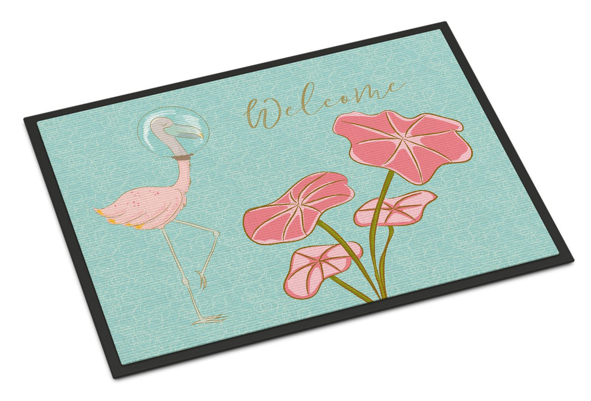 Flamingo Welcome Indoor or Outdoor Mat 24x36 BB8532JMAT by Caroline&#39;s Treasures
