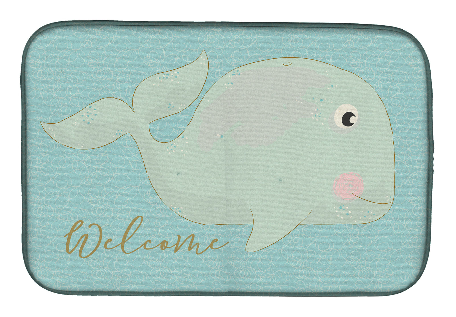 Whale Welcome Dish Drying Mat BB8533DDM