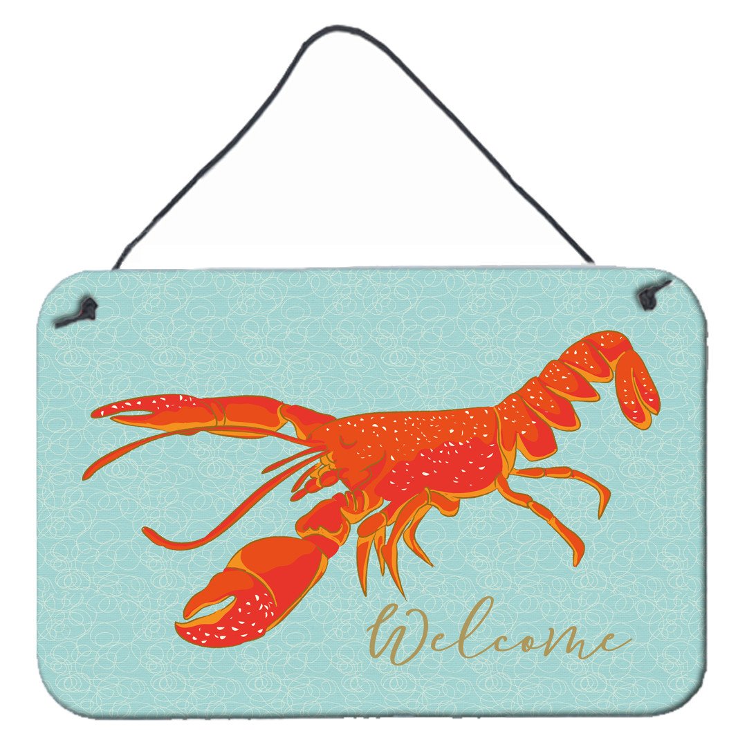 Lobster Welcome Wall or Door Hanging Prints BB8534DS812 by Caroline&#39;s Treasures