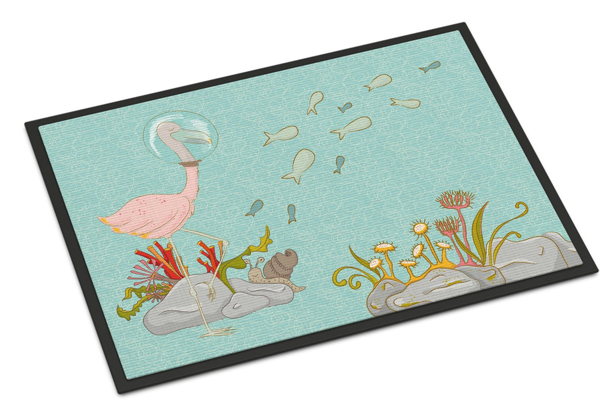 Flamingo Underwater Indoor or Outdoor Mat 24x36 BB8535JMAT by Caroline&#39;s Treasures
