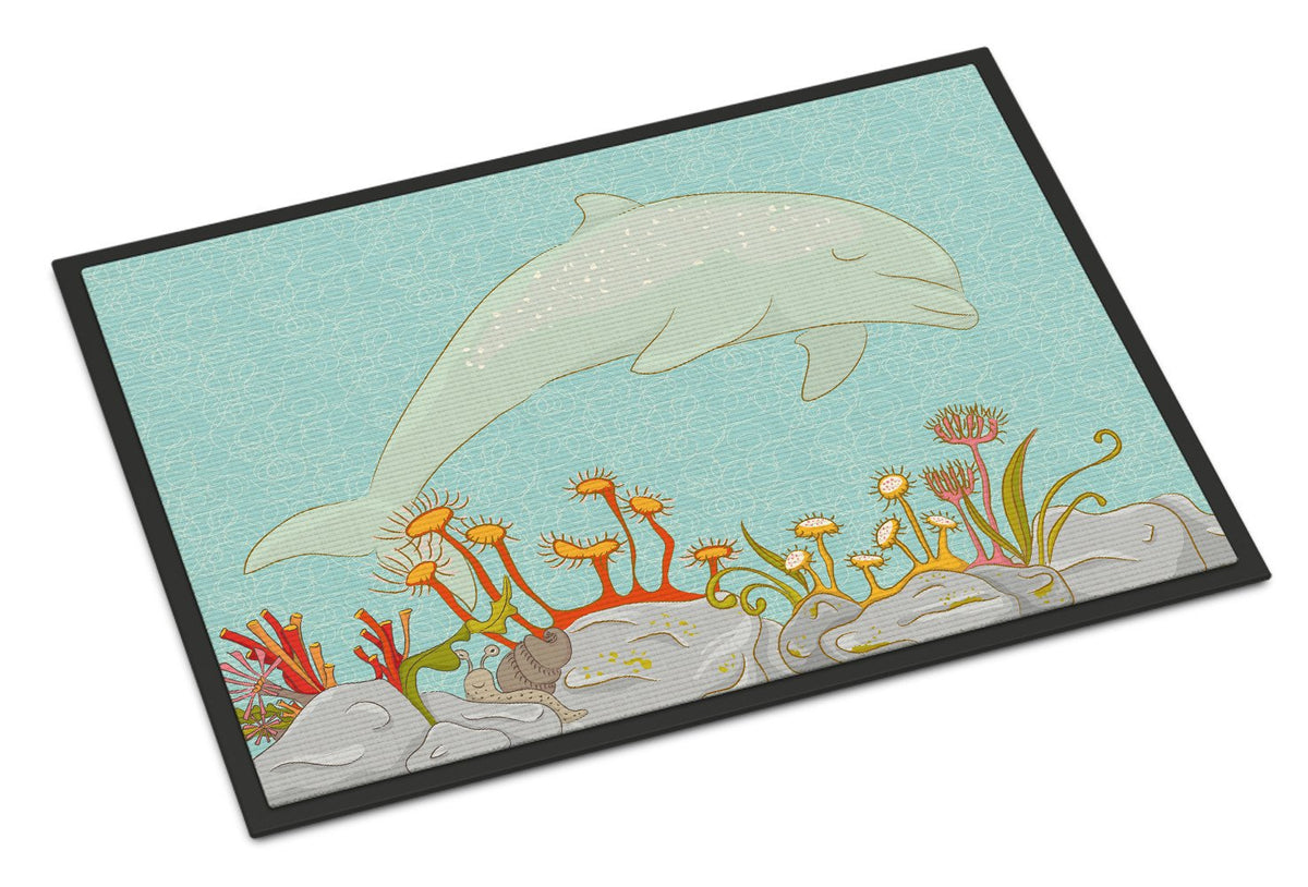 Dolphin Underwater Scene Indoor or Outdoor Mat 24x36 BB8537JMAT by Caroline&#39;s Treasures