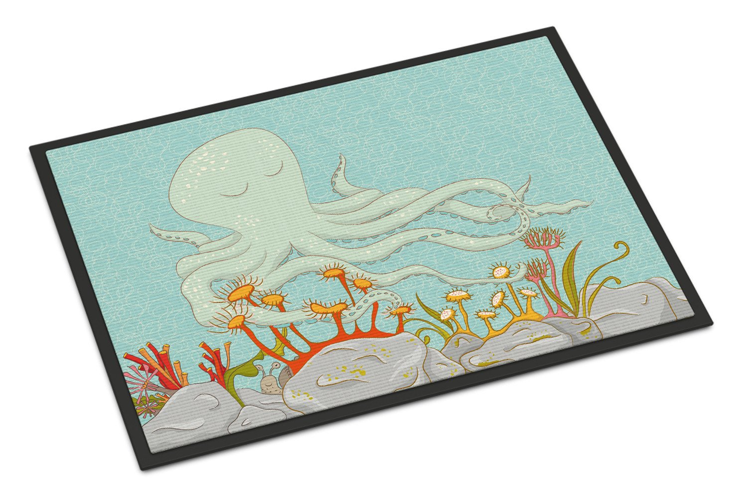 Octopus Underwater Scene Indoor or Outdoor Mat 24x36 BB8538JMAT by Caroline's Treasures