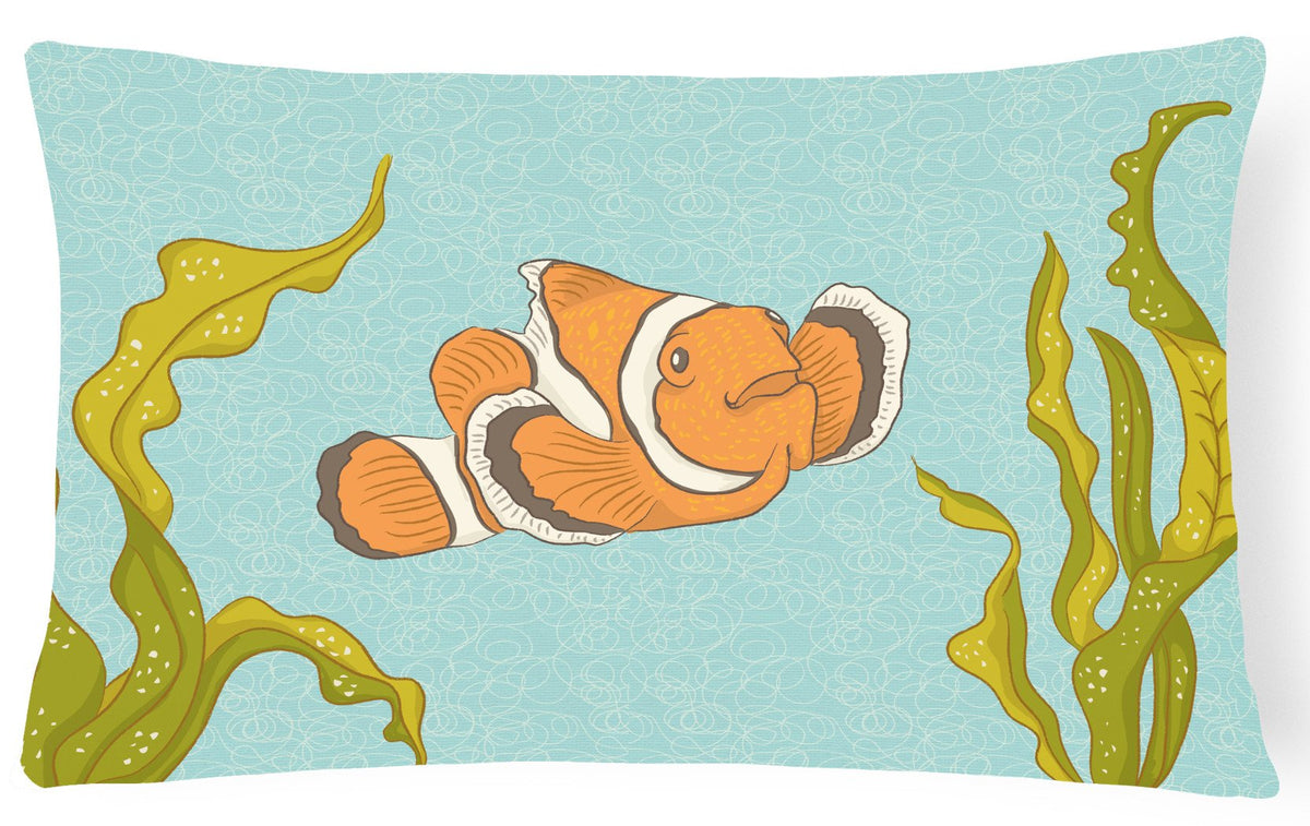 Clown Fish Canvas Fabric Decorative Pillow BB8543PW1216 by Caroline&#39;s Treasures