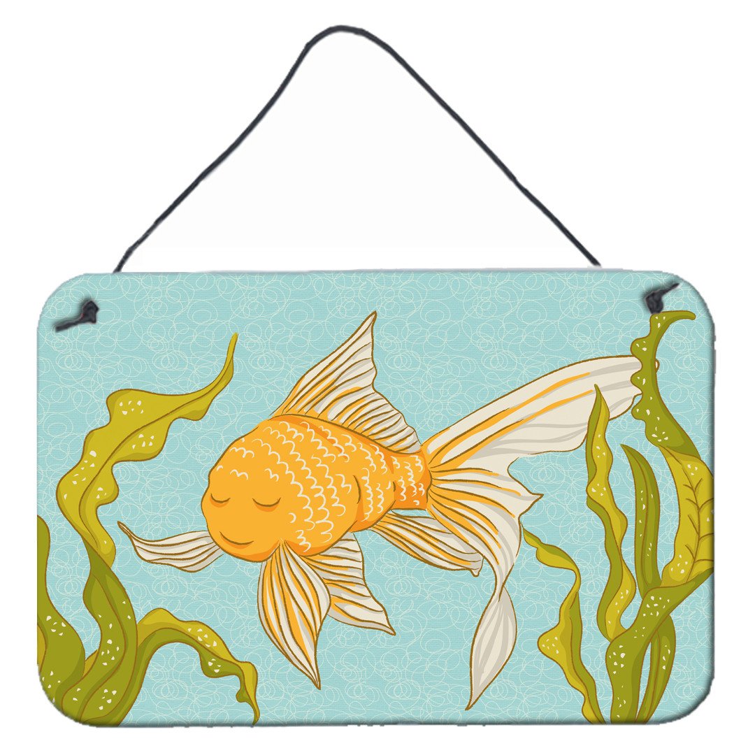 Gold Fish Wall or Door Hanging Prints BB8544DS812 by Caroline&#39;s Treasures