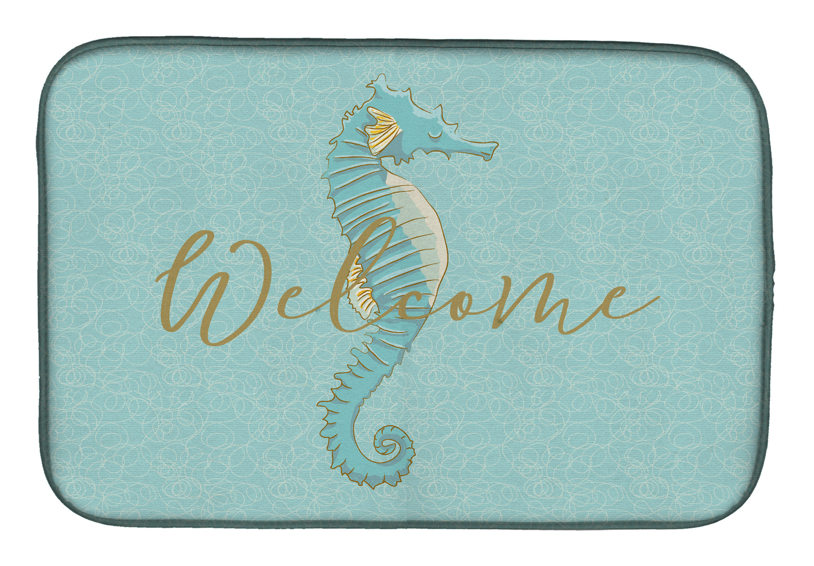 Seahorse Welcome Dish Drying Mat BB8547DDM  the-store.com.