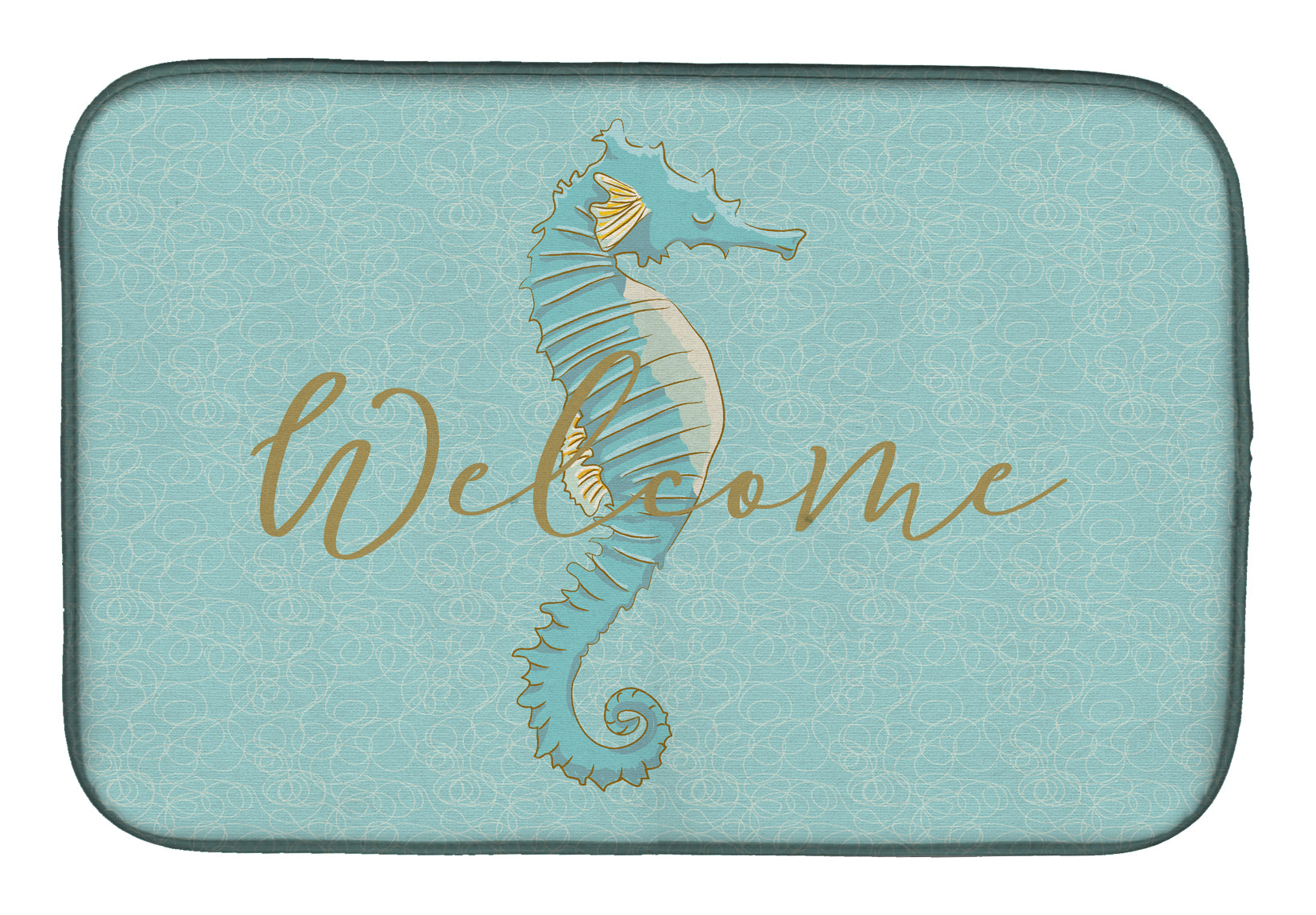 Seahorse Welcome Dish Drying Mat BB8547DDM  the-store.com.