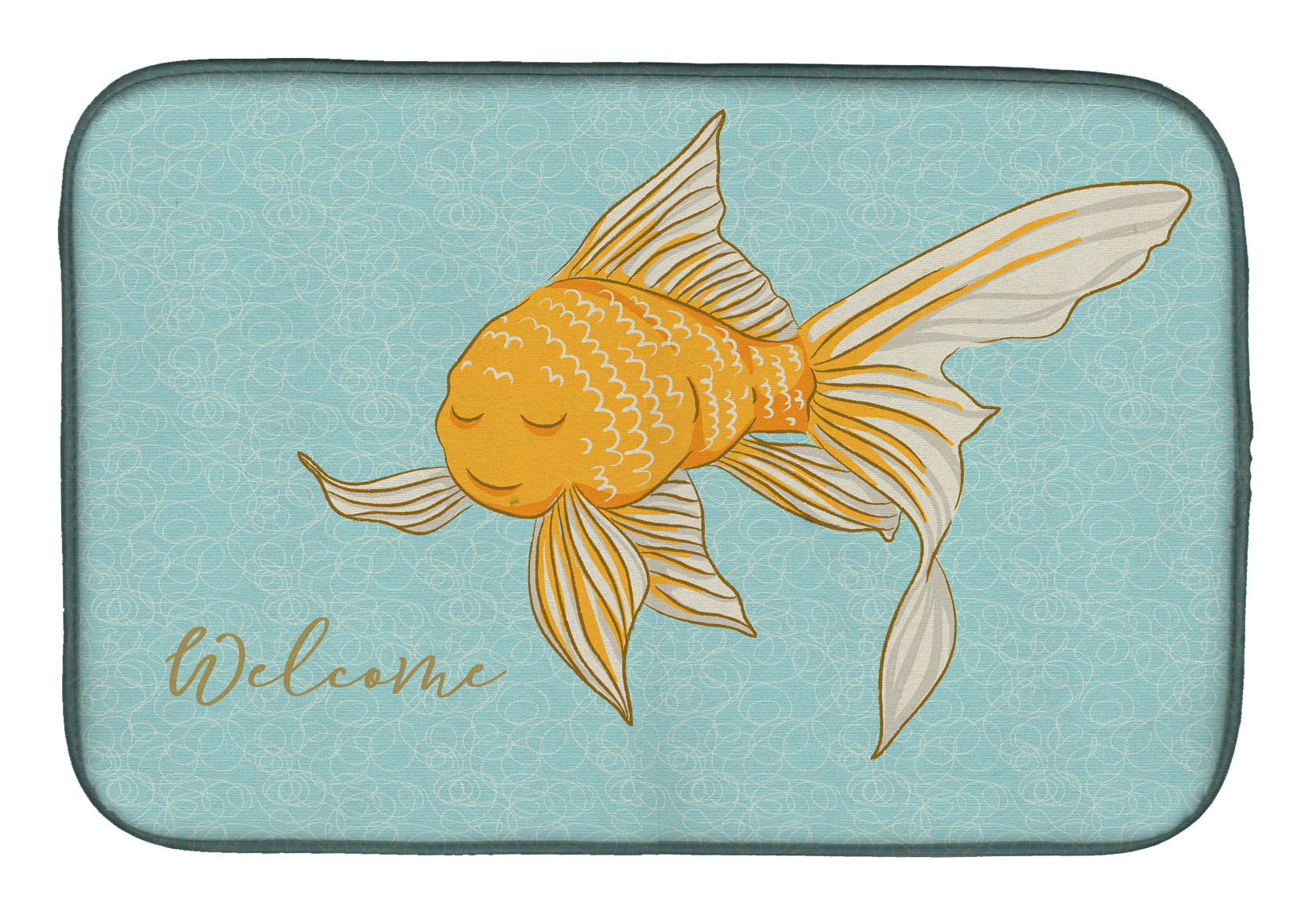 Gold Fish Welcome Dish Drying Mat BB8551DDM  the-store.com.