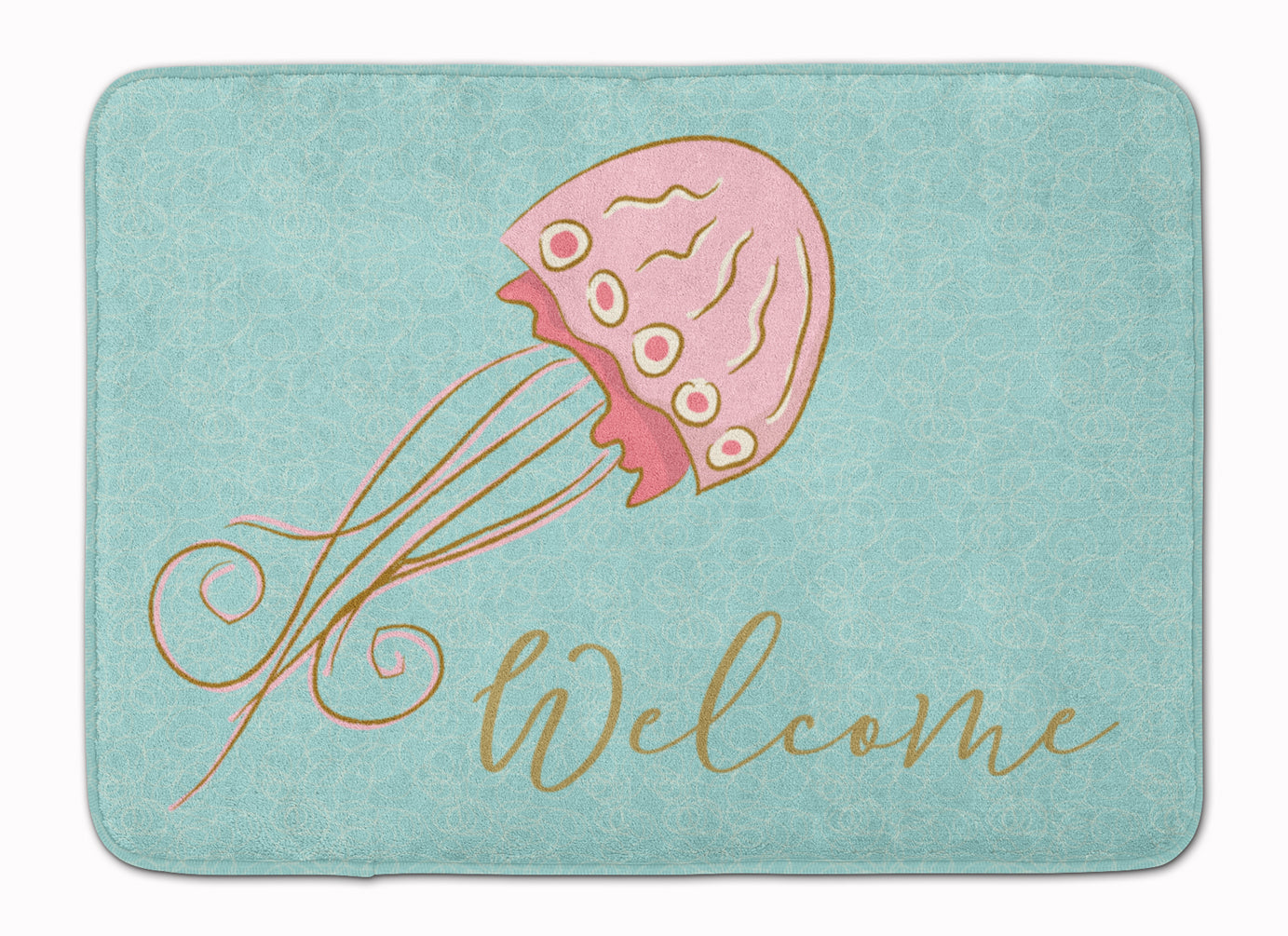Jelly Fish Welcome Machine Washable Memory Foam Mat BB8555RUG - the-store.com