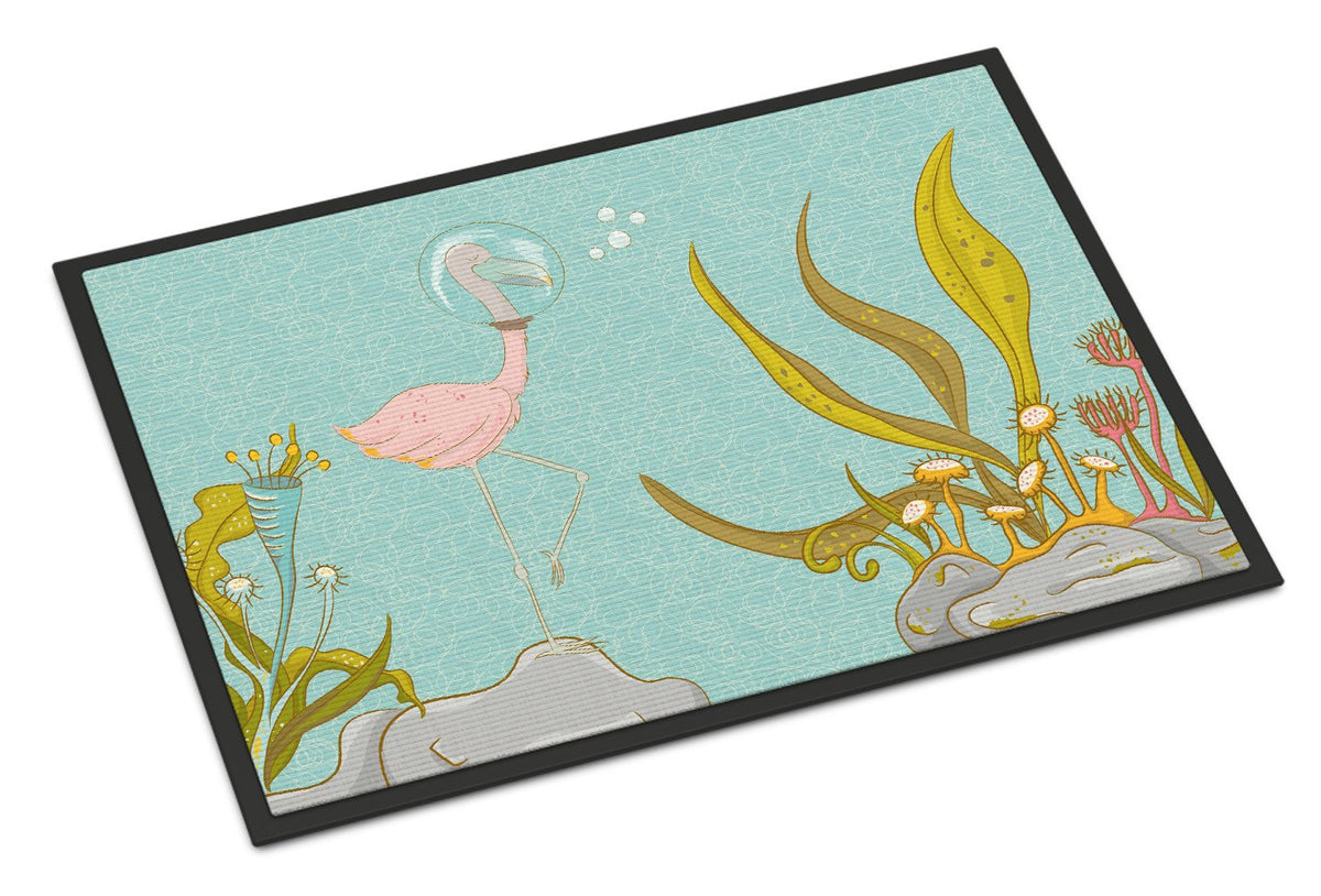 Flamingo Underwater #2 Indoor or Outdoor Mat 24x36 BB8557JMAT by Caroline&#39;s Treasures