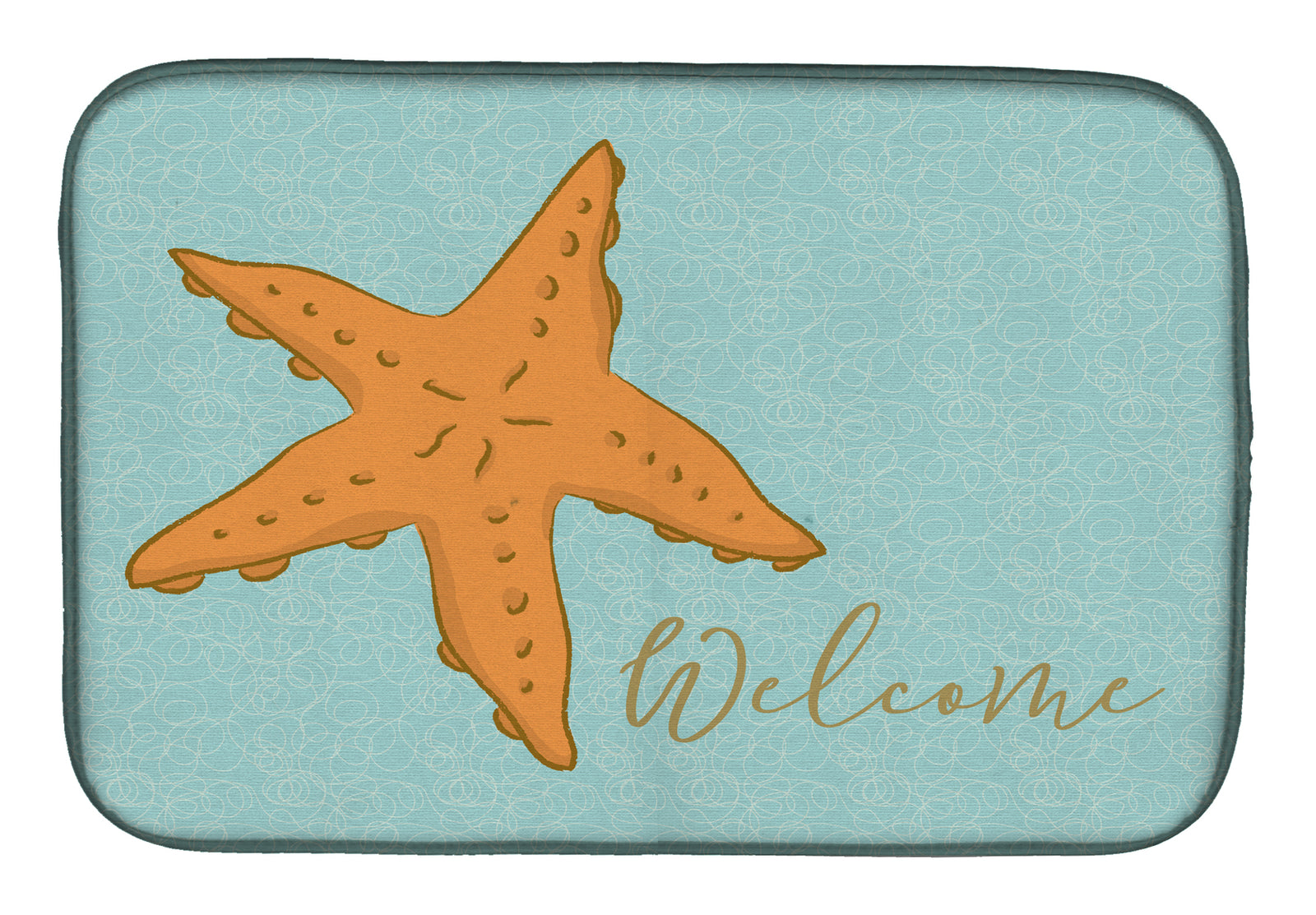 Starfish Welcome Dish Drying Mat BB8559DDM  the-store.com.