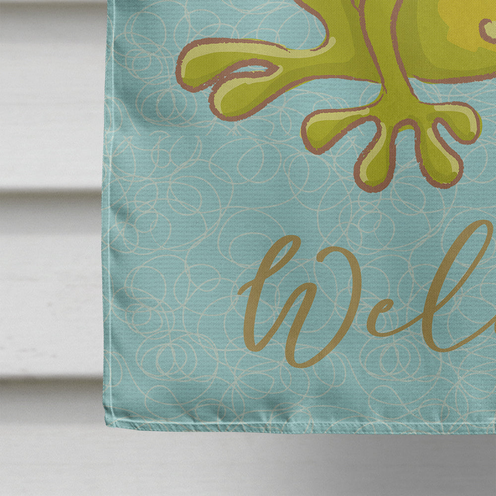 Frog Welcome Flag Canvas House Size BB8564CHF  the-store.com.
