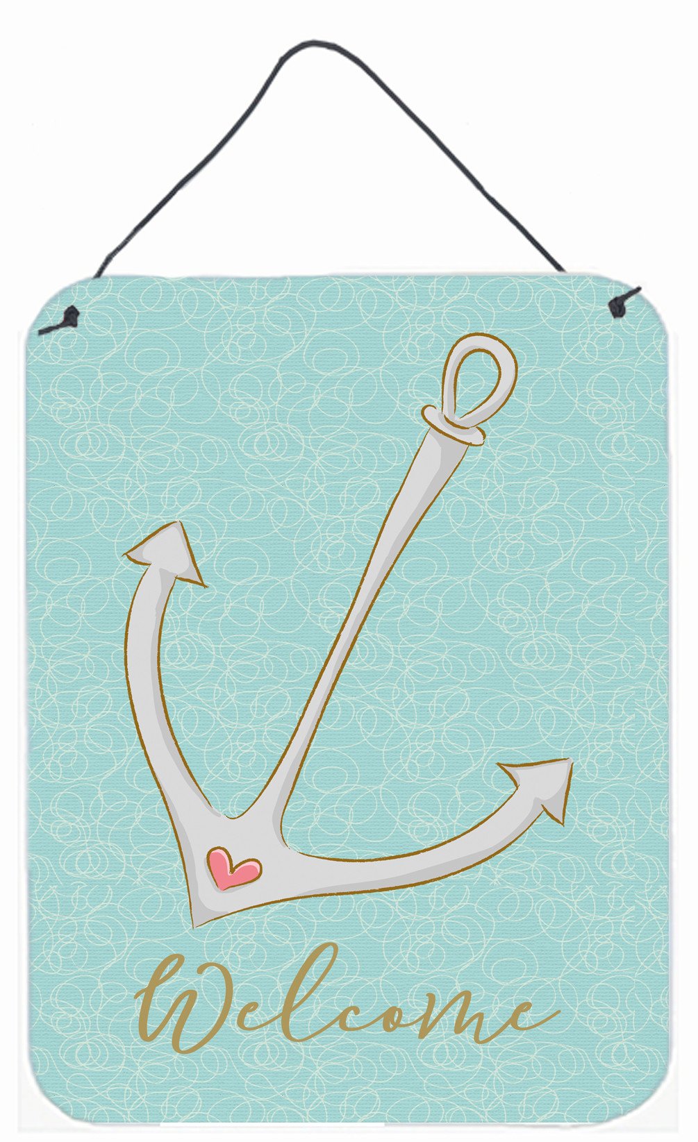 Anchor Welcome Wall or Door Hanging Prints BB8566DS1216 by Caroline's Treasures