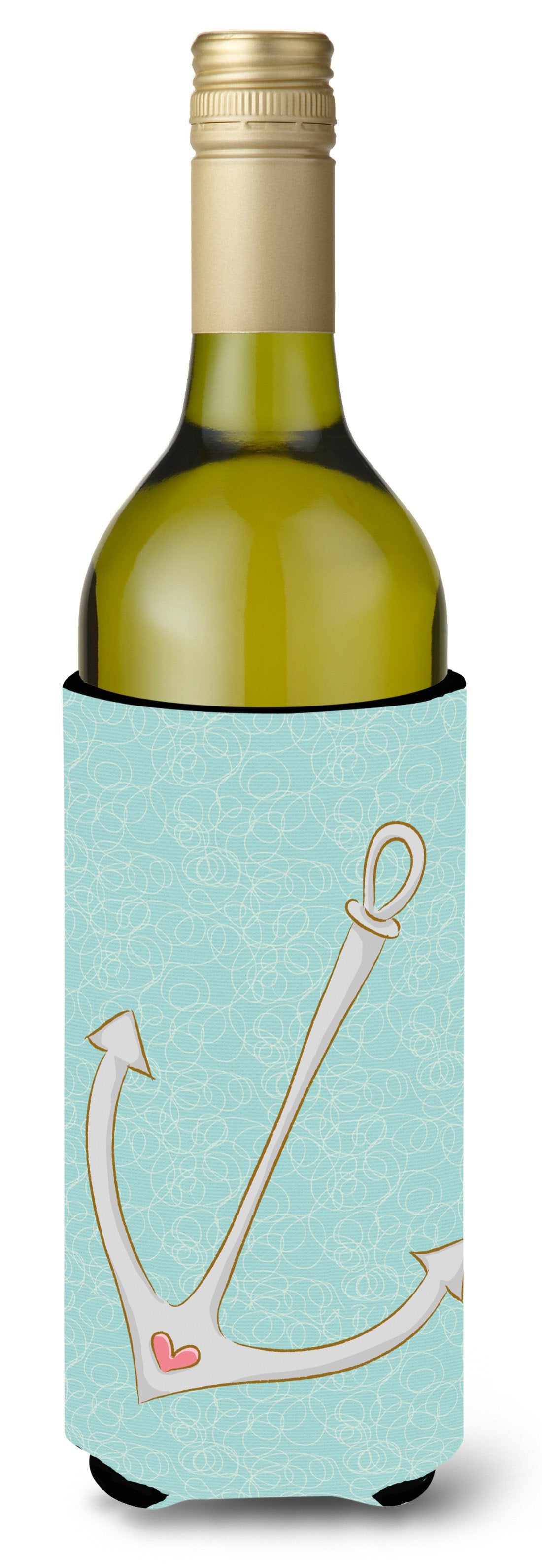 Anchor Wine Bottle Beverge Insulator Hugger BB8566LITERK by Caroline&#39;s Treasures