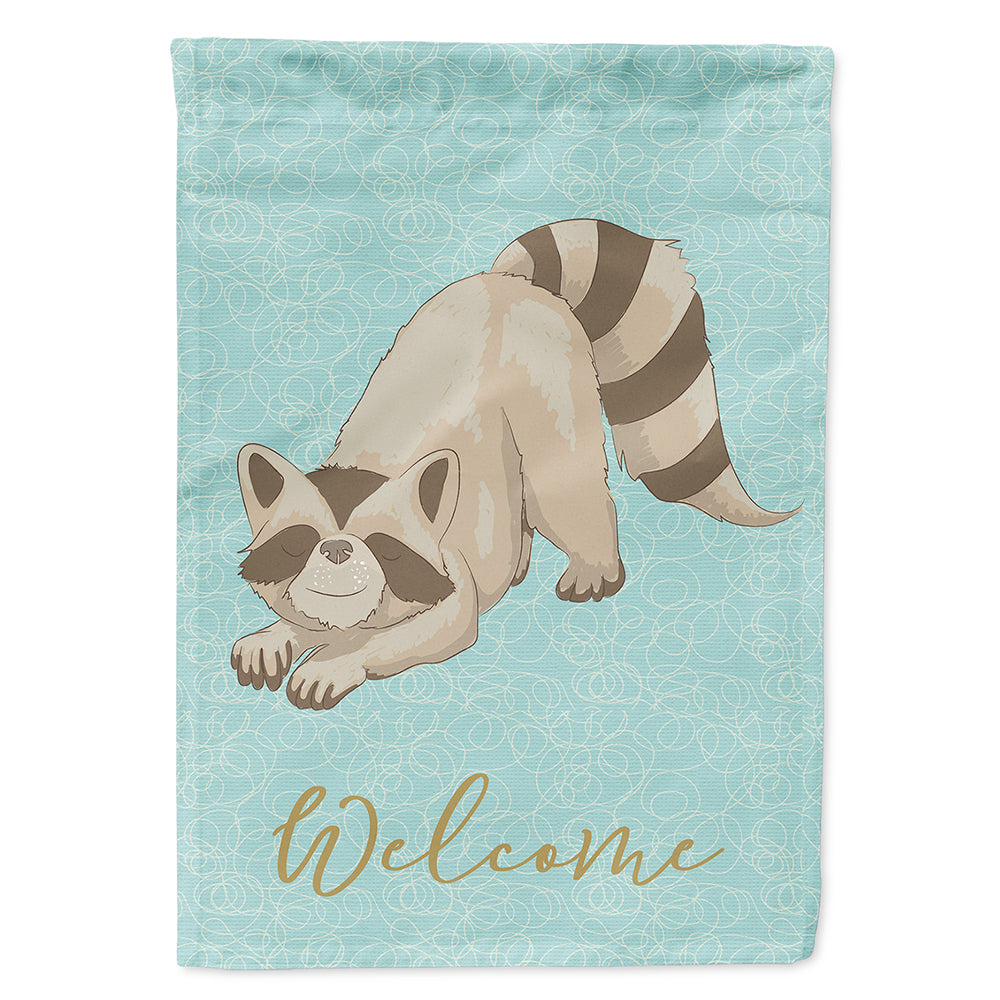 Raccoon Welcome Flag Canvas House Size BB8569CHF  the-store.com.