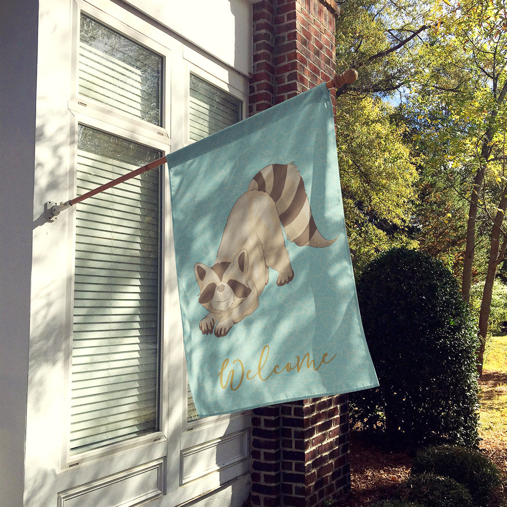 Raccoon Welcome Flag Canvas House Size BB8569CHF  the-store.com.