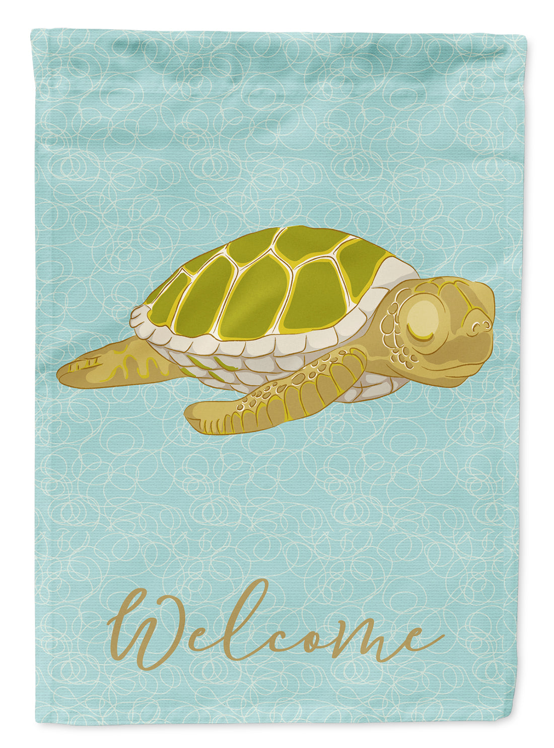 Sea Turtle Welcome Flag Canvas House Size BB8570CHF