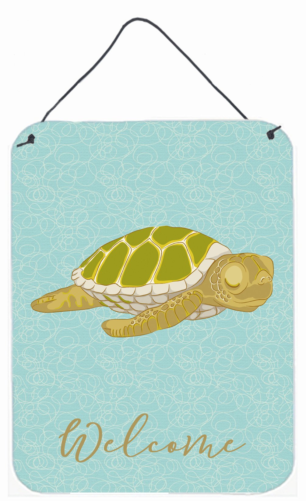 Sea Turtle Welcome Wall or Door Hanging Prints BB8570DS1216 by Caroline&#39;s Treasures