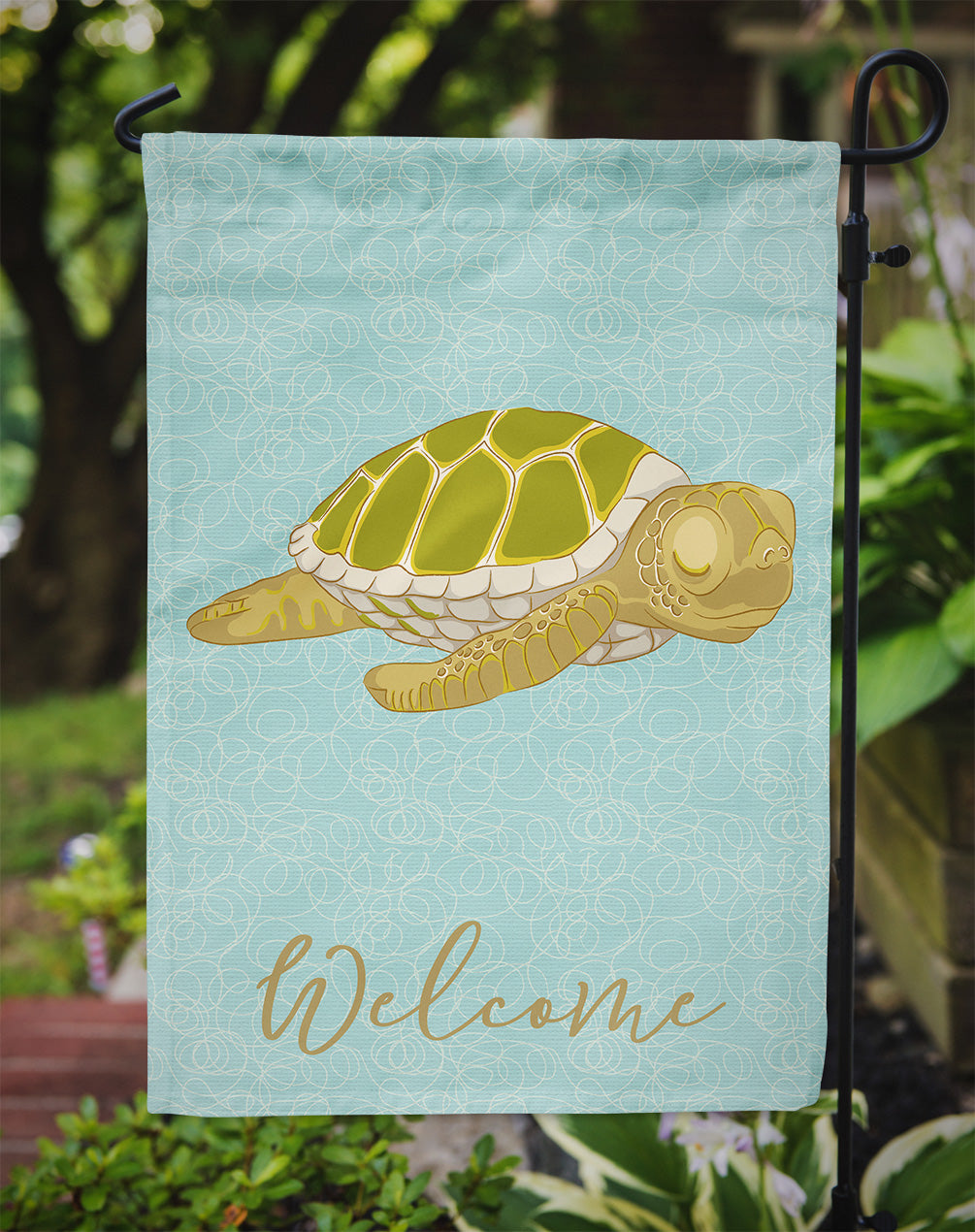 Sea Turtle Welcome Flag Garden Size BB8570GF  the-store.com.