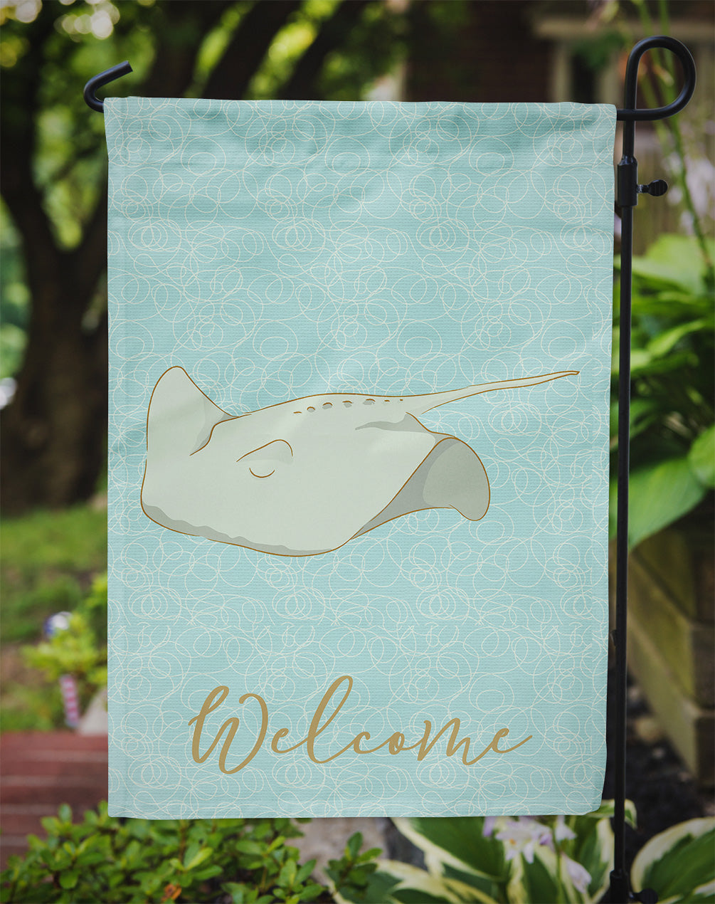 Sting Ray Welcome Flag Garden Size BB8571GF  the-store.com.