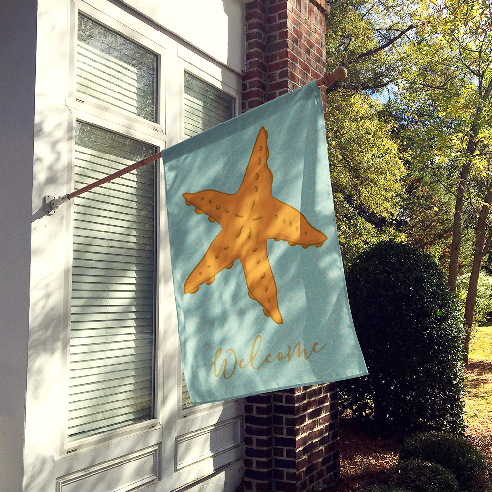 Starfish Welcome Flag Canvas House Size BB8572CHF  the-store.com.