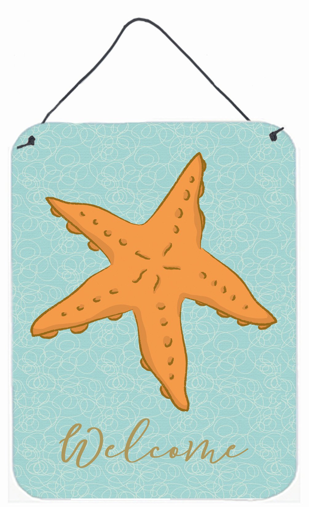 Starfish Welcome Wall or Door Hanging Prints BB8572DS1216 by Caroline's Treasures