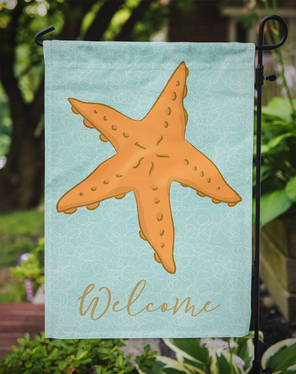 Starfish Welcome Flag Garden Size BB8572GF  the-store.com.